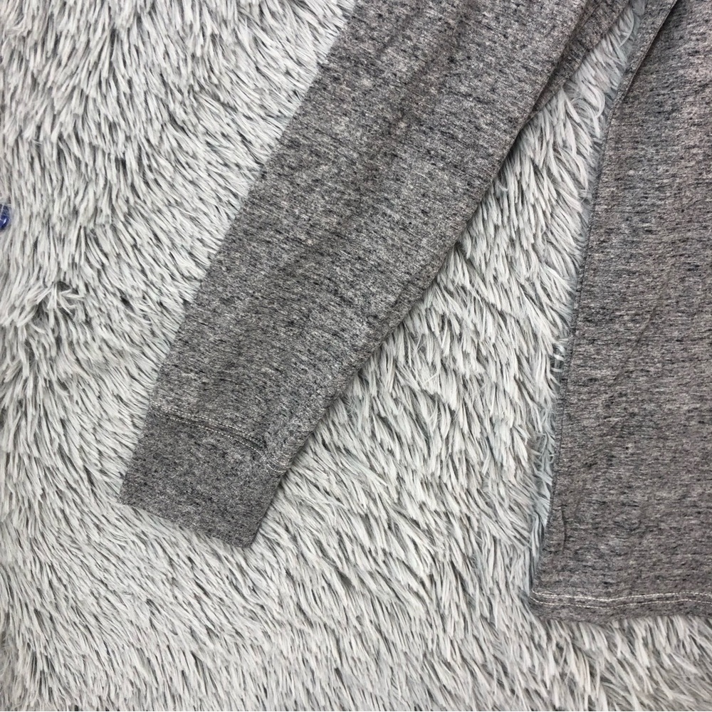 American Eagle Outfitters Shirt Men XS Heathered Gray Logo Spellout Long Sleeve - Picture 2 of 9
